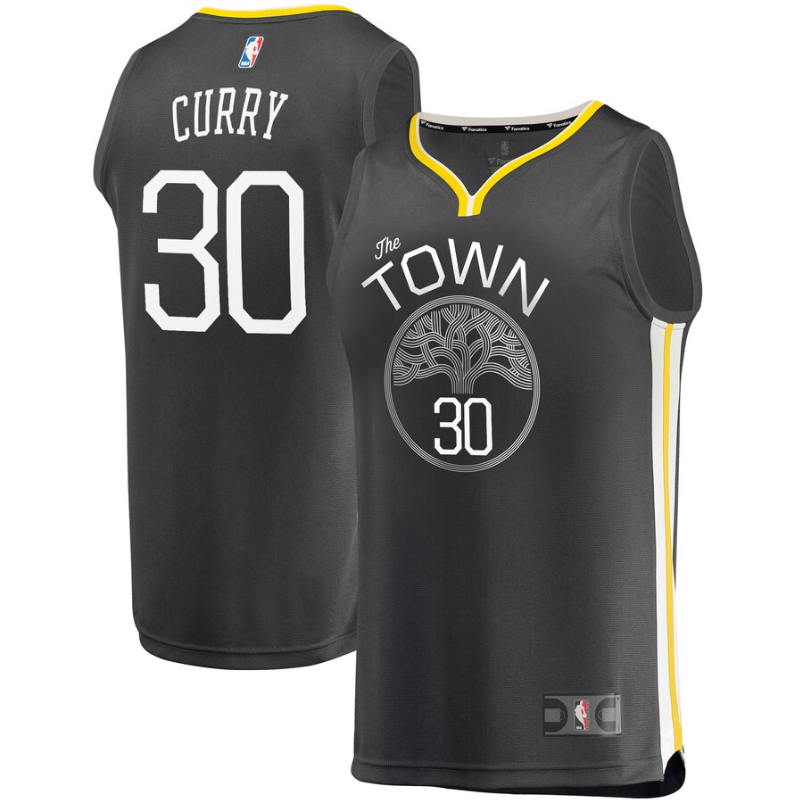 Stephen Curry Golden State Warriors Fanatics Branded Fast Break Replica Jersey Charcoal - Statement Edition