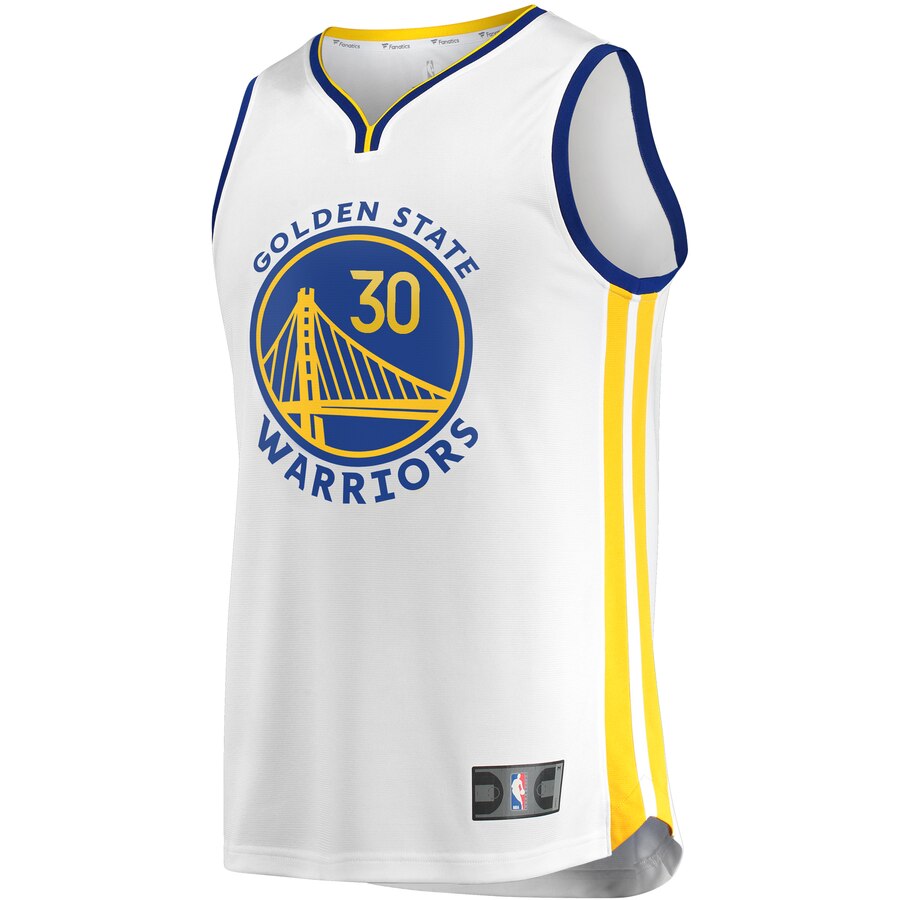 Alternative view of Stephen Curry Golden State Warriors Fanatics Branded Fast Break Replica Player Jersey - White - Association Edition