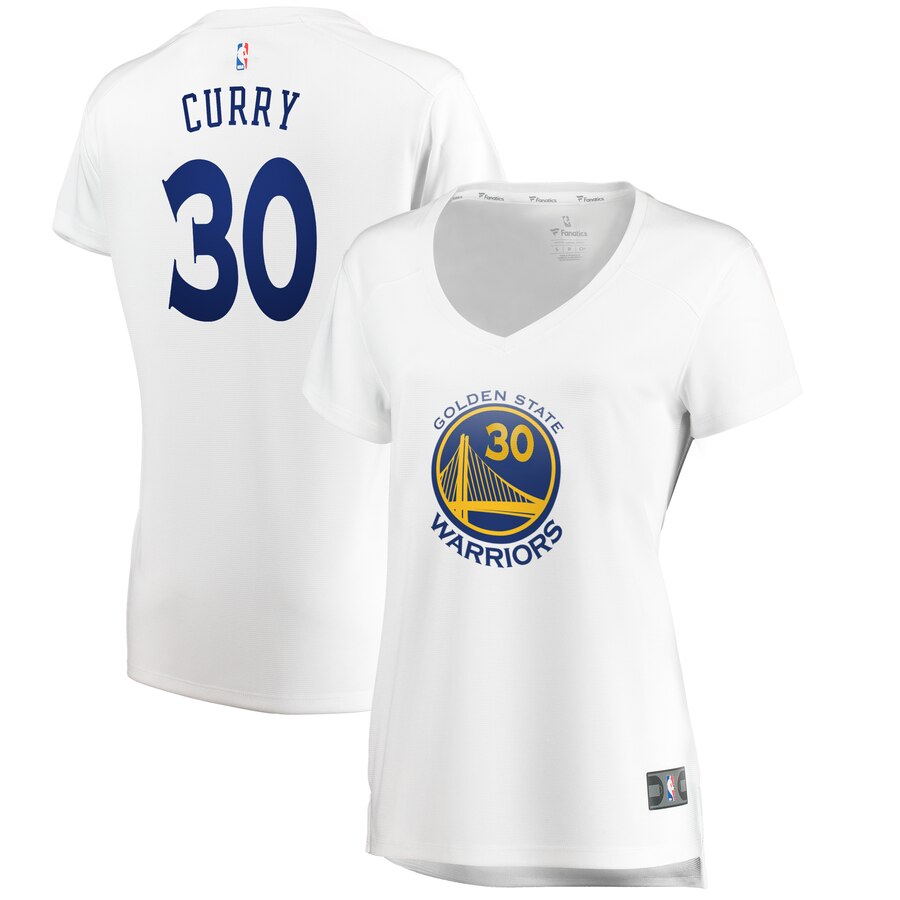 Stephen Curry Golden State Warriors Fanatics Branded Women's Fast Break Player Jersey - Association Edition - White
