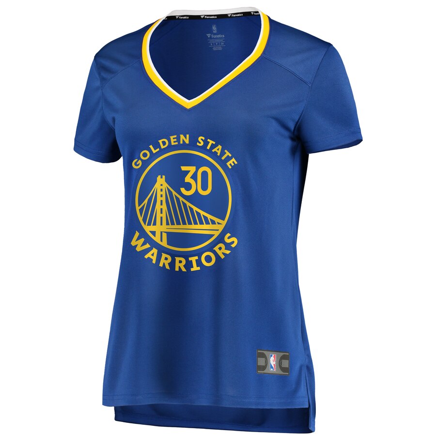Alternative view of Stephen Curry Golden State Warriors Fanatics Branded Women's Fast Break Replica Player Jersey - Icon Edition - Royal