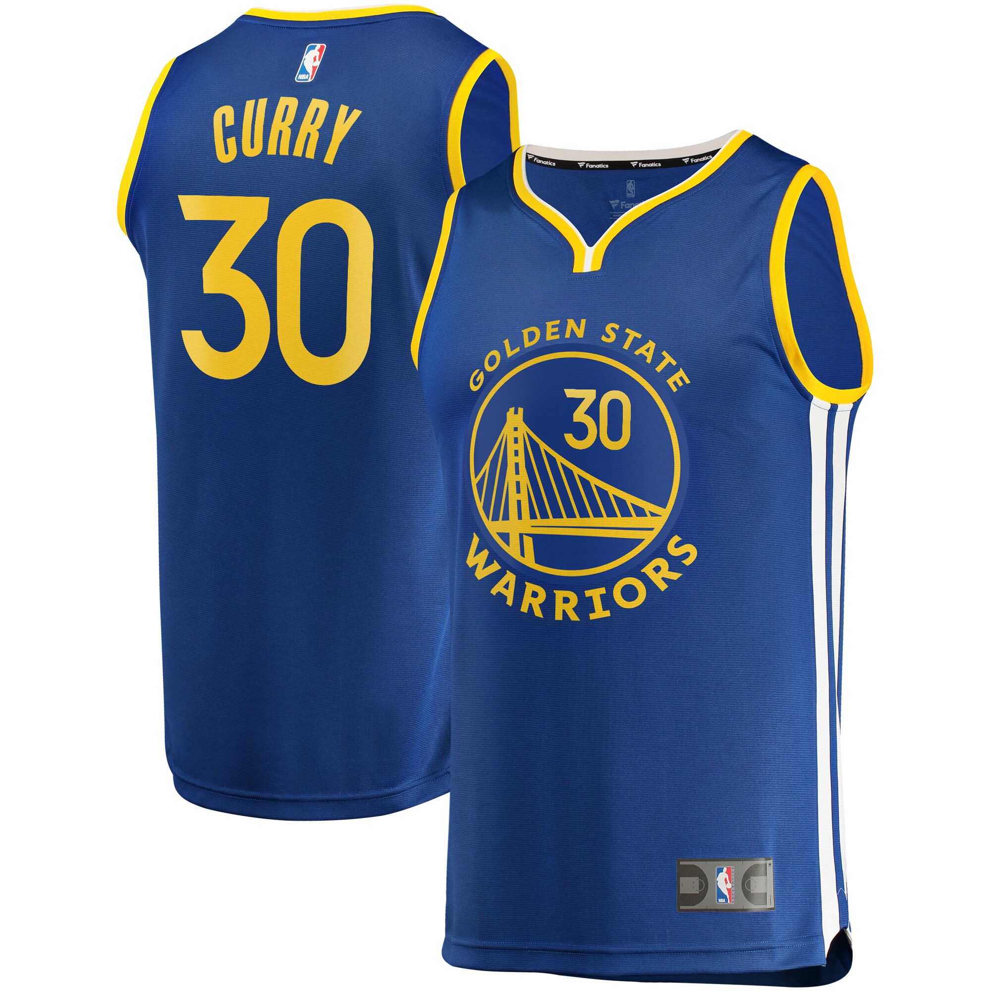 Alternative view of Stephen Curry Golden State Warriors Fanatics Branded Youth Fast Break Player Replica Jersey – Icon Edition – Royal