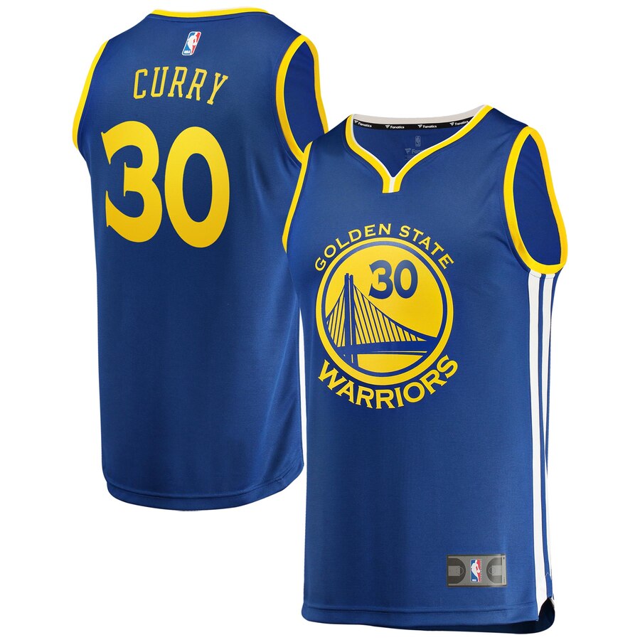 Stephen Curry Golden State Warriors Fanatics Branded Youth Fast Break Replica Jersey Royal - Icon Edition