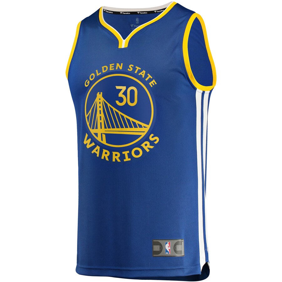 Alternative view of Stephen Curry Golden State Warriors Fanatics Branded Youth Fast Break Replica Player Team Jersey - Icon Edition - Royal