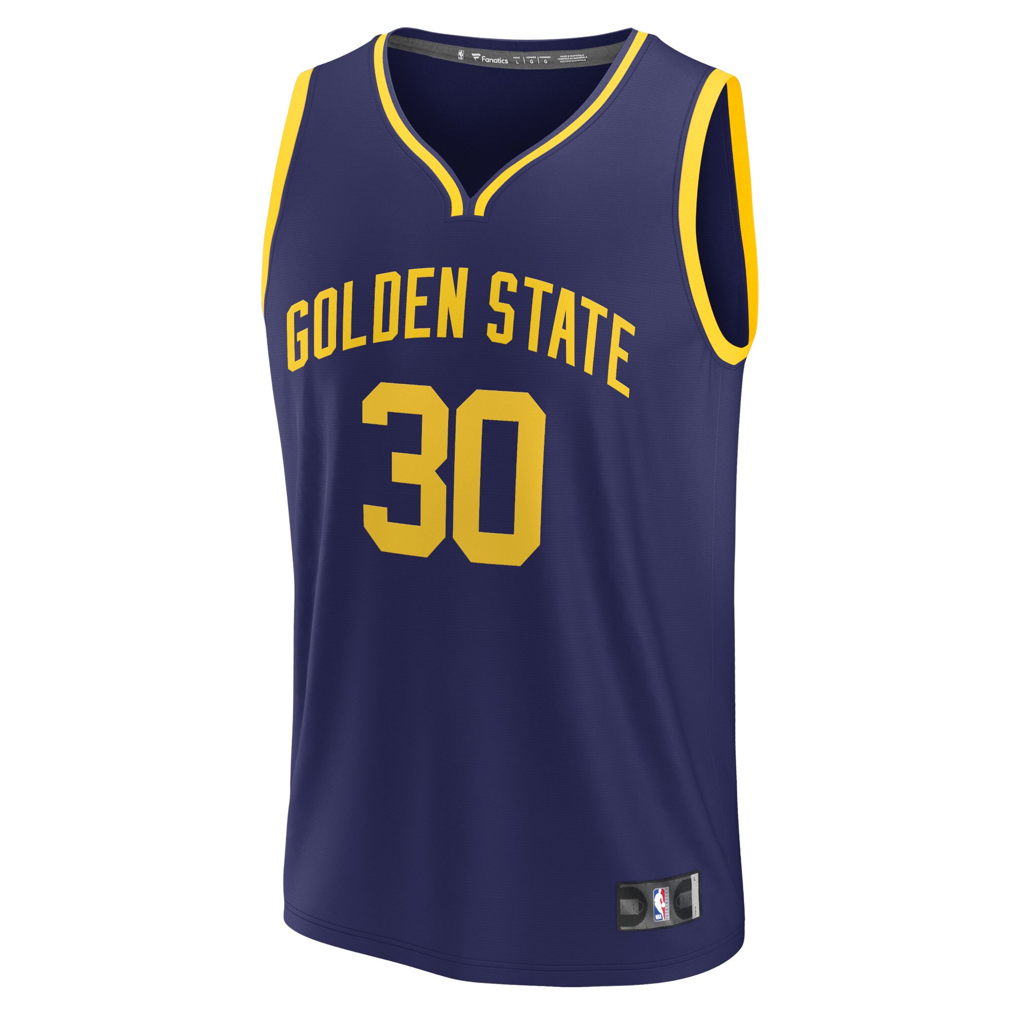 Alternative view of Stephen Curry Golden State Warriors Fanatics Fast Break Replica Player Jersey - Statement Edition - Navy