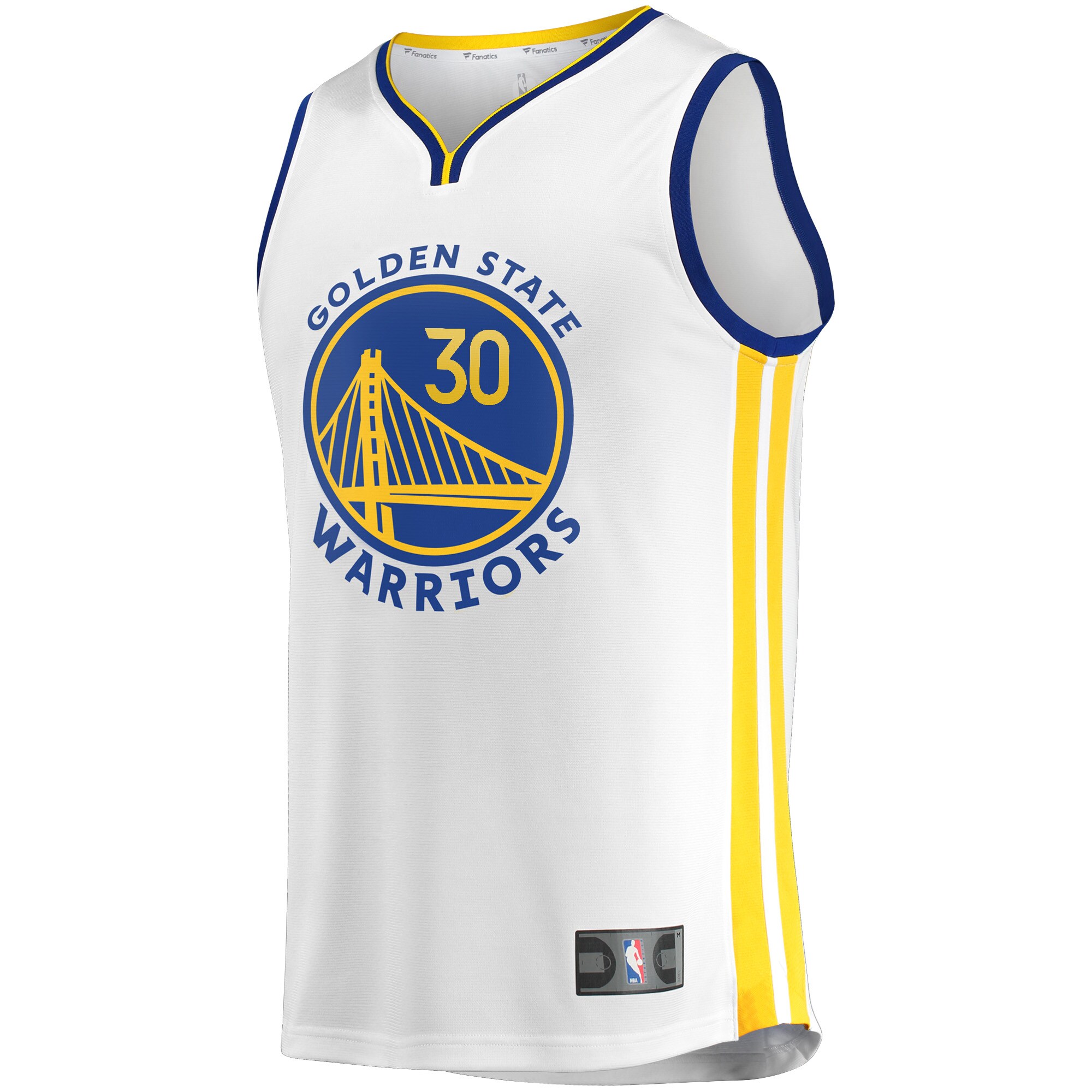 Alternative view of Stephen Curry Golden State Warriors Fanatics Youth 2022/23 Fast Break Replica Player Jersey - Association Edition - White