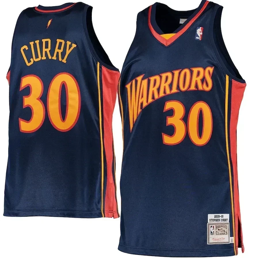 Stephen Curry Golden State Warriors Mitchell & Ness 2009-10 Hardwood Classics Rookie Jersey - Navy - JS774 