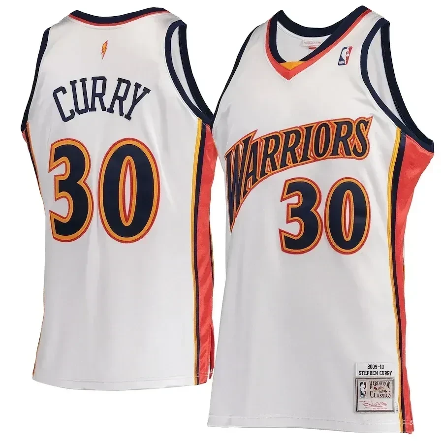 Stephen Curry Golden State Warriors Mitchell & Ness Hardwood Classics 2009-10 Home Jersey - White - JS397 