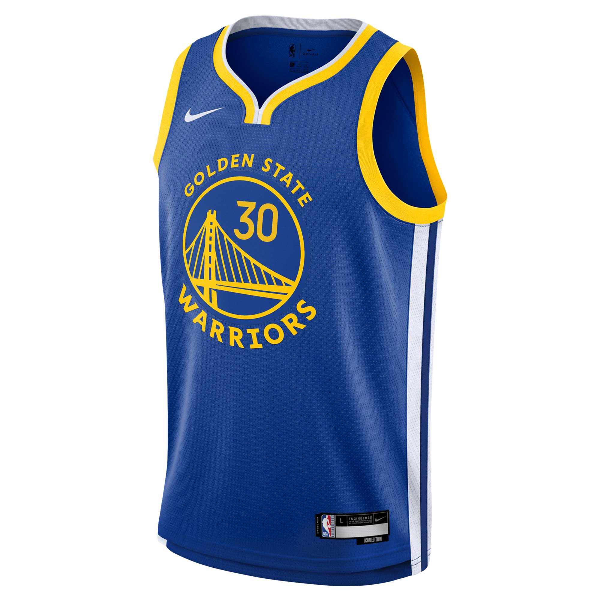 Alternative view of Stephen Curry Golden State Warriors Youth Swingman Jersey - Icon Edition - Royal