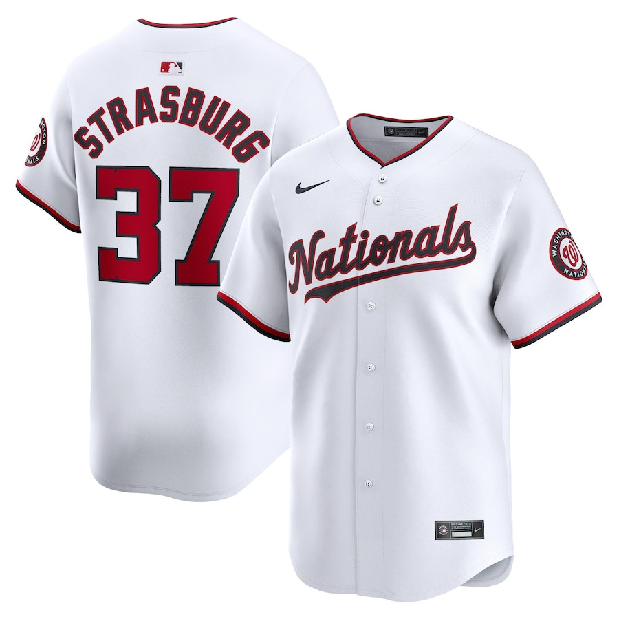 Stephen Strasburg 37 Washington Nationals Home Limited Player Men Jersey - White - JS628 