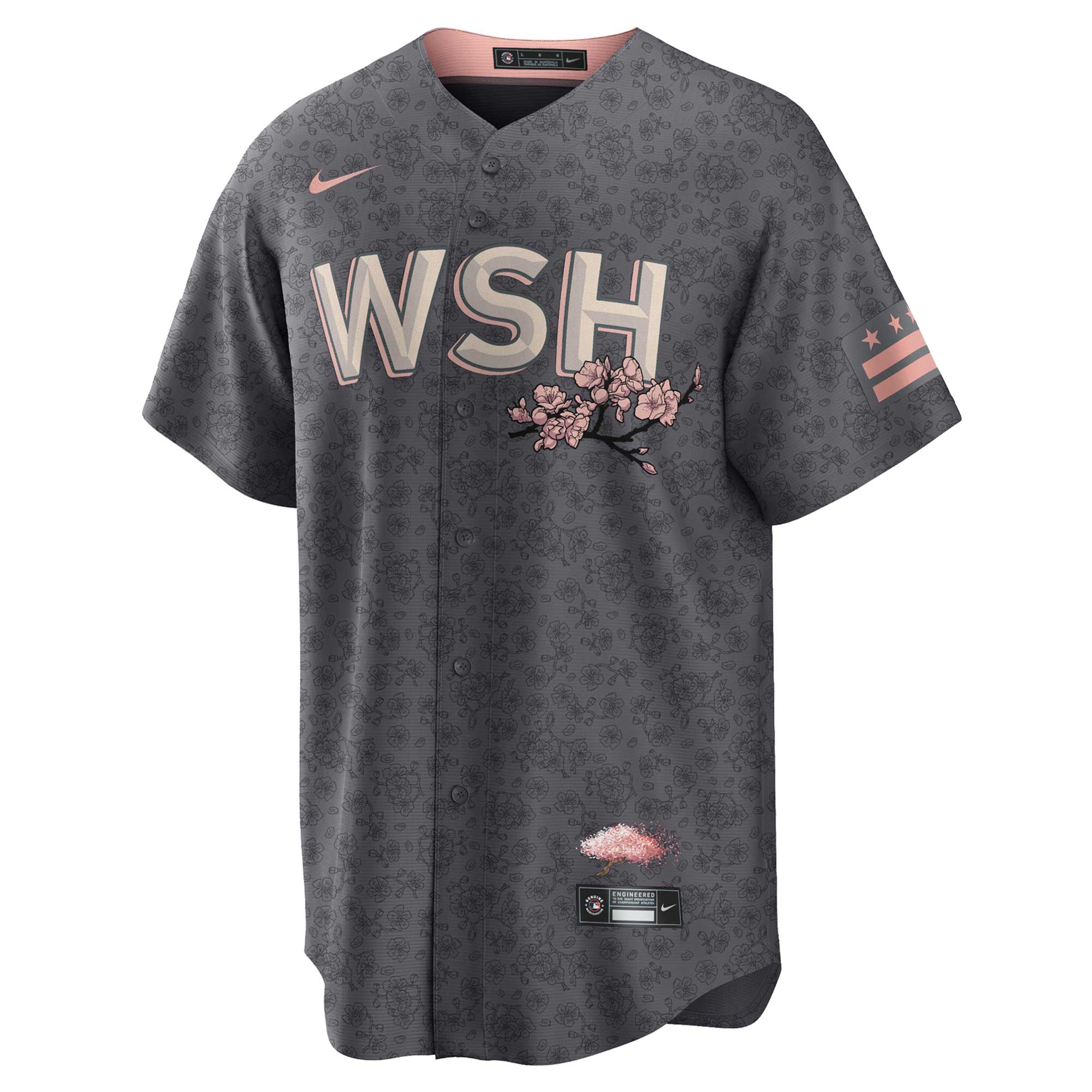 Alternative view of Stephen Strasburg Washington Nationals City Connect Replica Player Jersey - Gray