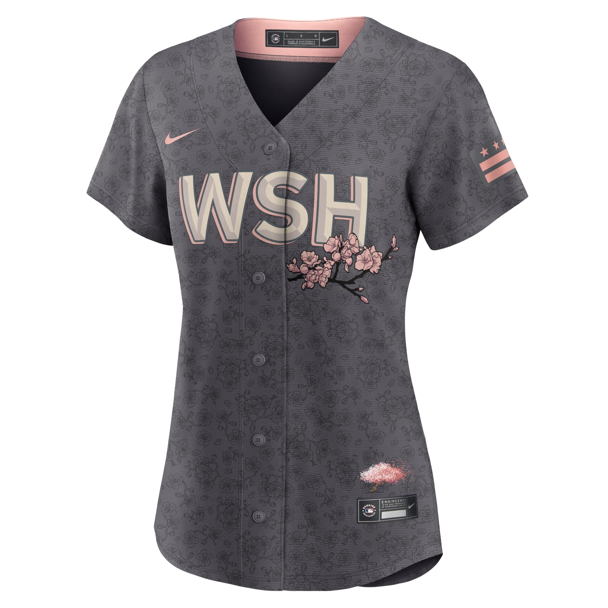 Alternative view of Stephen Strasburg Washington Nationals Women's City Connect Replica Player Jersey - Gray