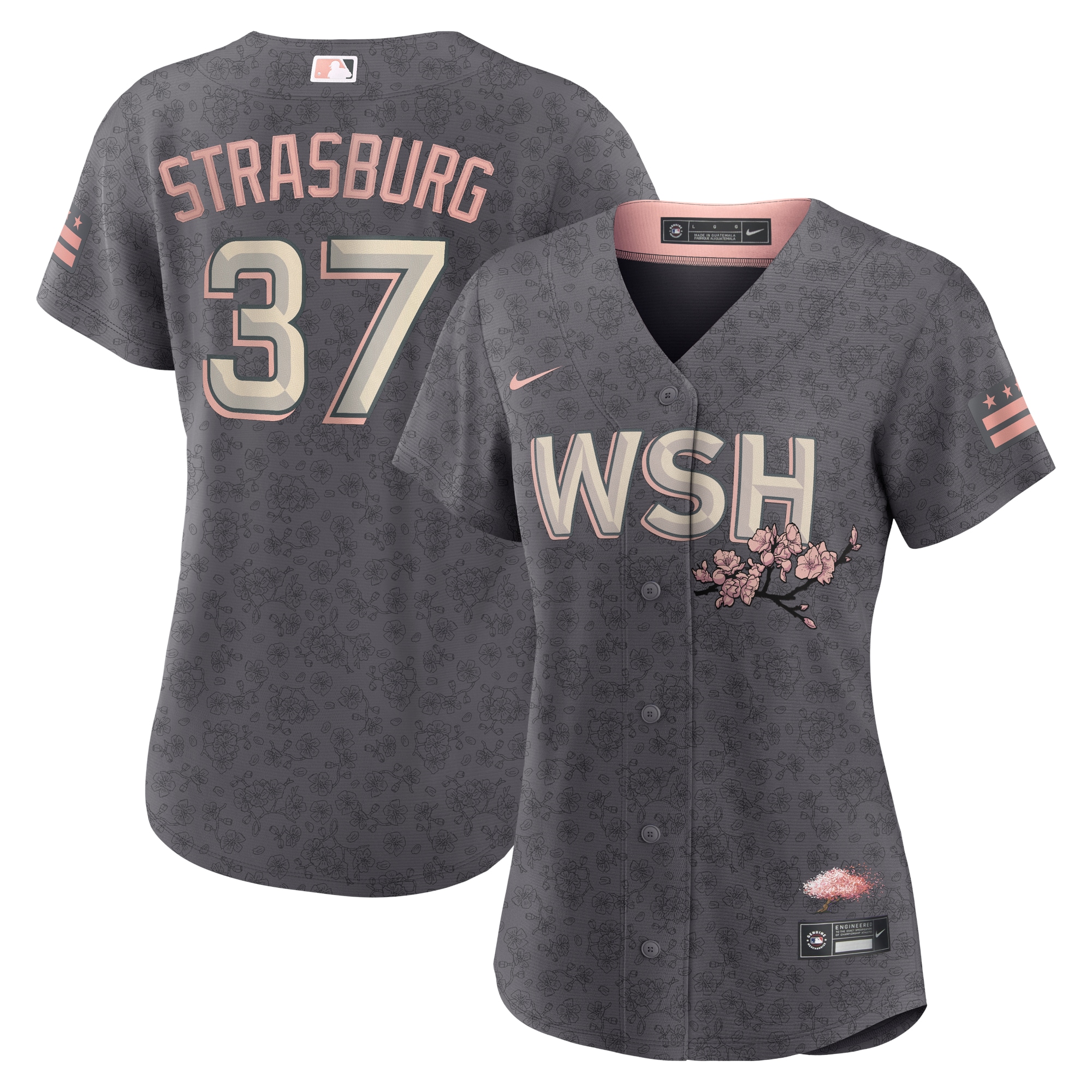 Stephen Strasburg Washington Nationals Women's City Connect Replica Player Jersey - Gray