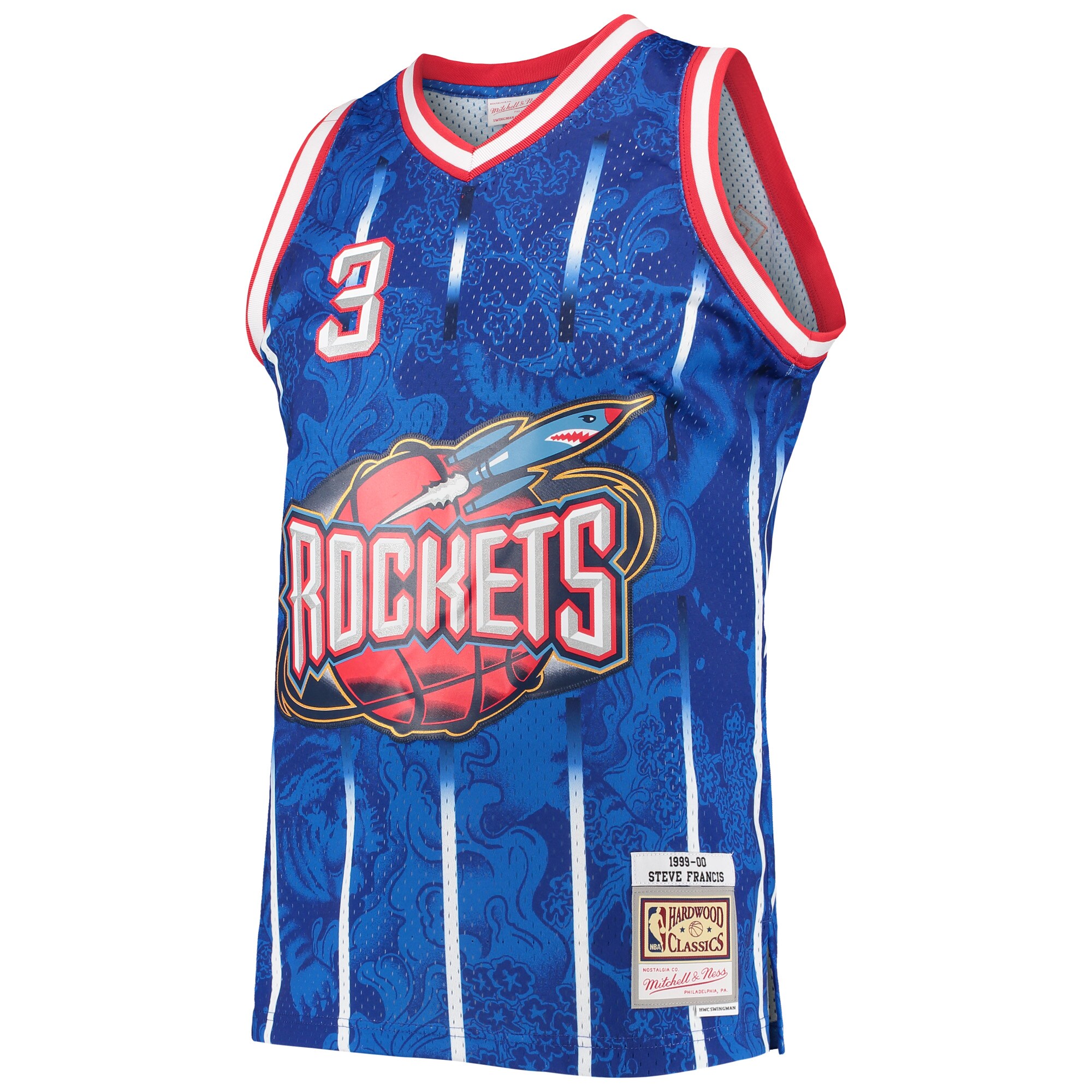 Alternative view of Steve Francis Houston Rockets Mitchell & Ness Hardwood Classics 1999/00 Lunar New Year Swingman Jersey - Blue