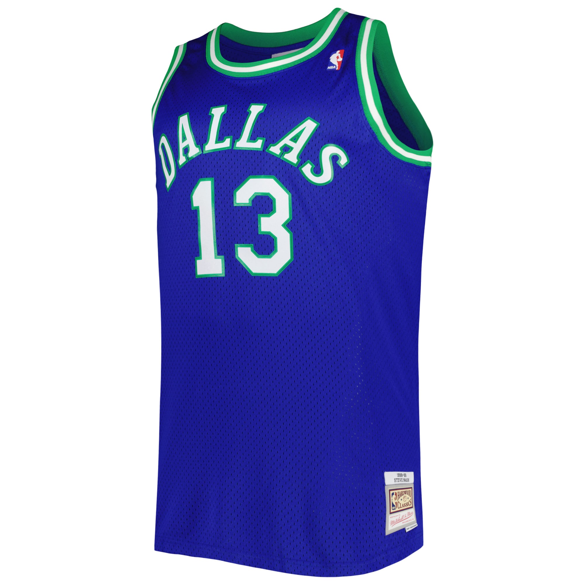 Alternative view of Steve Nash Dallas Mavericks Mitchell & Ness Big & Tall Hardwood Classics 1998/99 Swingman Jersey - Blue