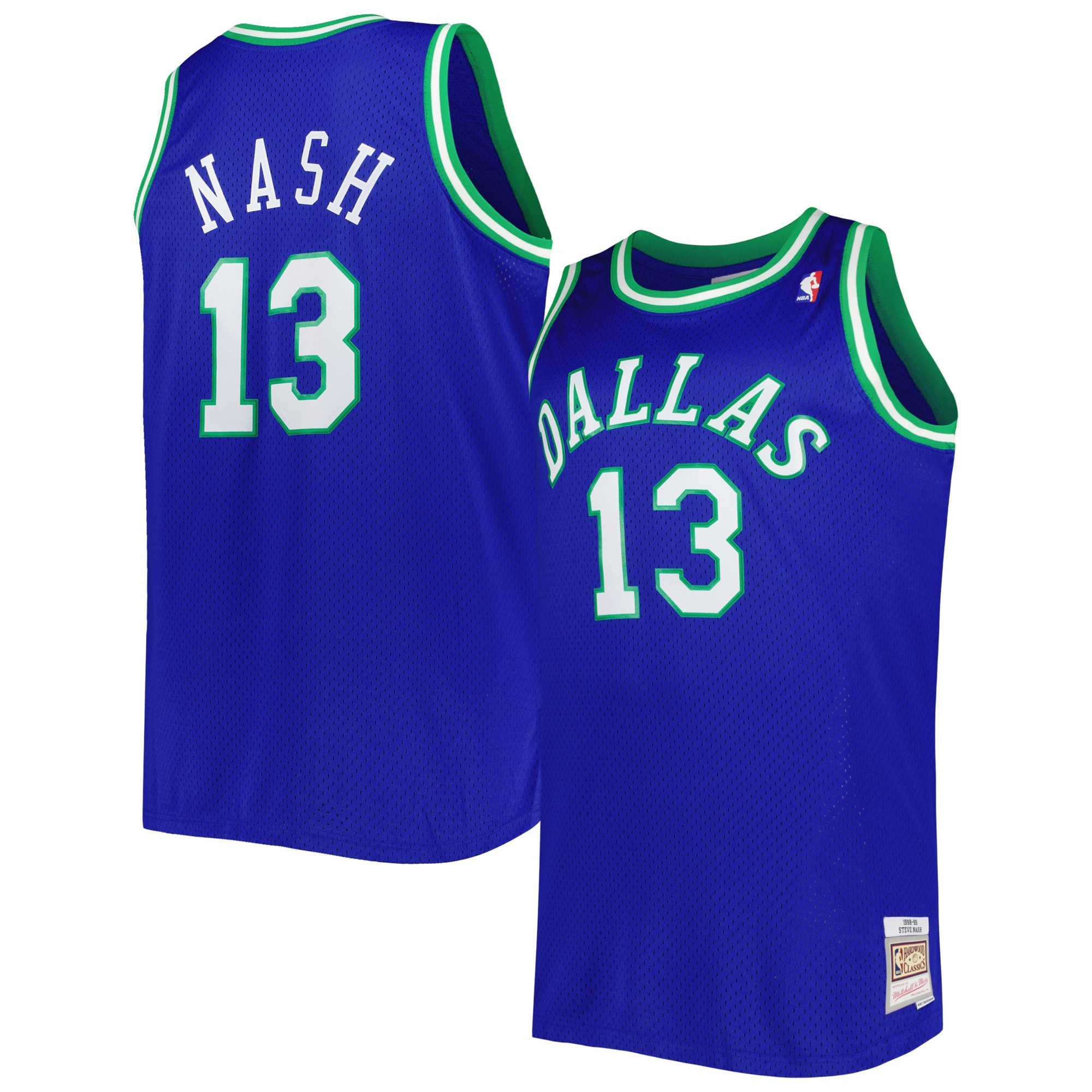 Steve Nash Dallas Mavericks Mitchell & Ness Big & Tall Hardwood Classics 1998/99 Swingman Jersey - Blue