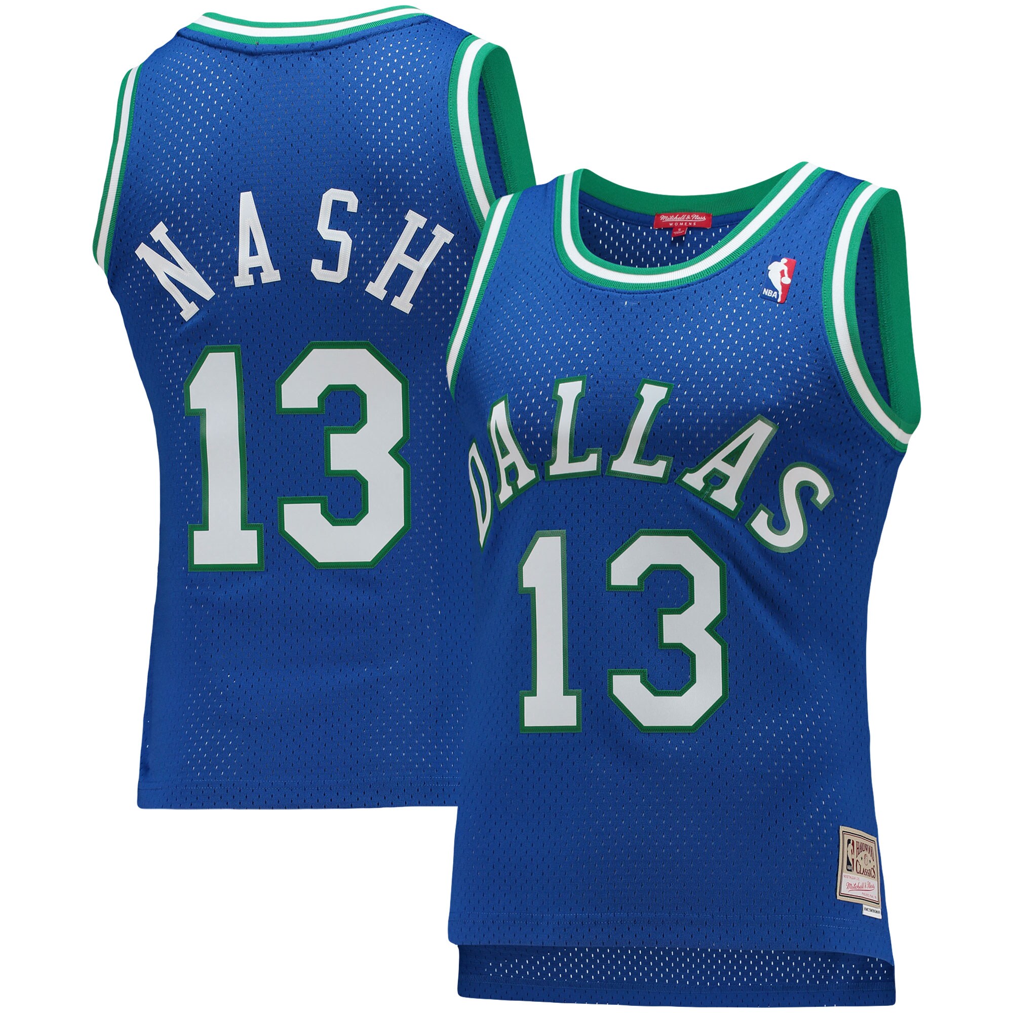 Steve Nash Dallas Mavericks Mitchell & Ness Women's 1998/99 Hardwood Classics Swingman Jersey - Blue