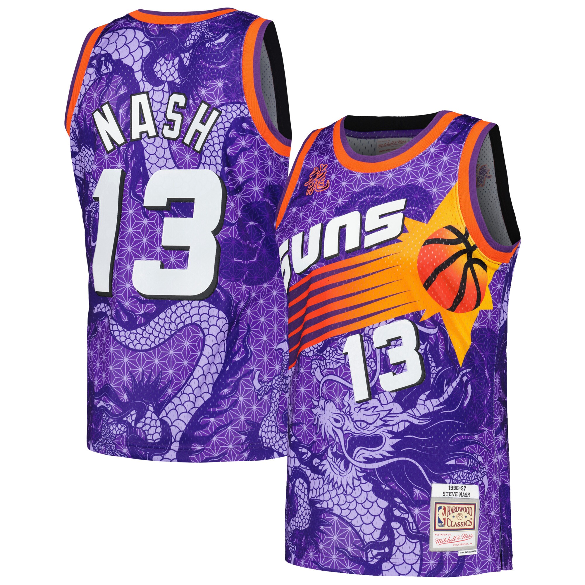 Steve Nash Phoenix Suns Mitchell & Ness 1996/97 Hardwood Classics Asian Heritage 6.0 Swingman Throwback Player Jersey - Purple
