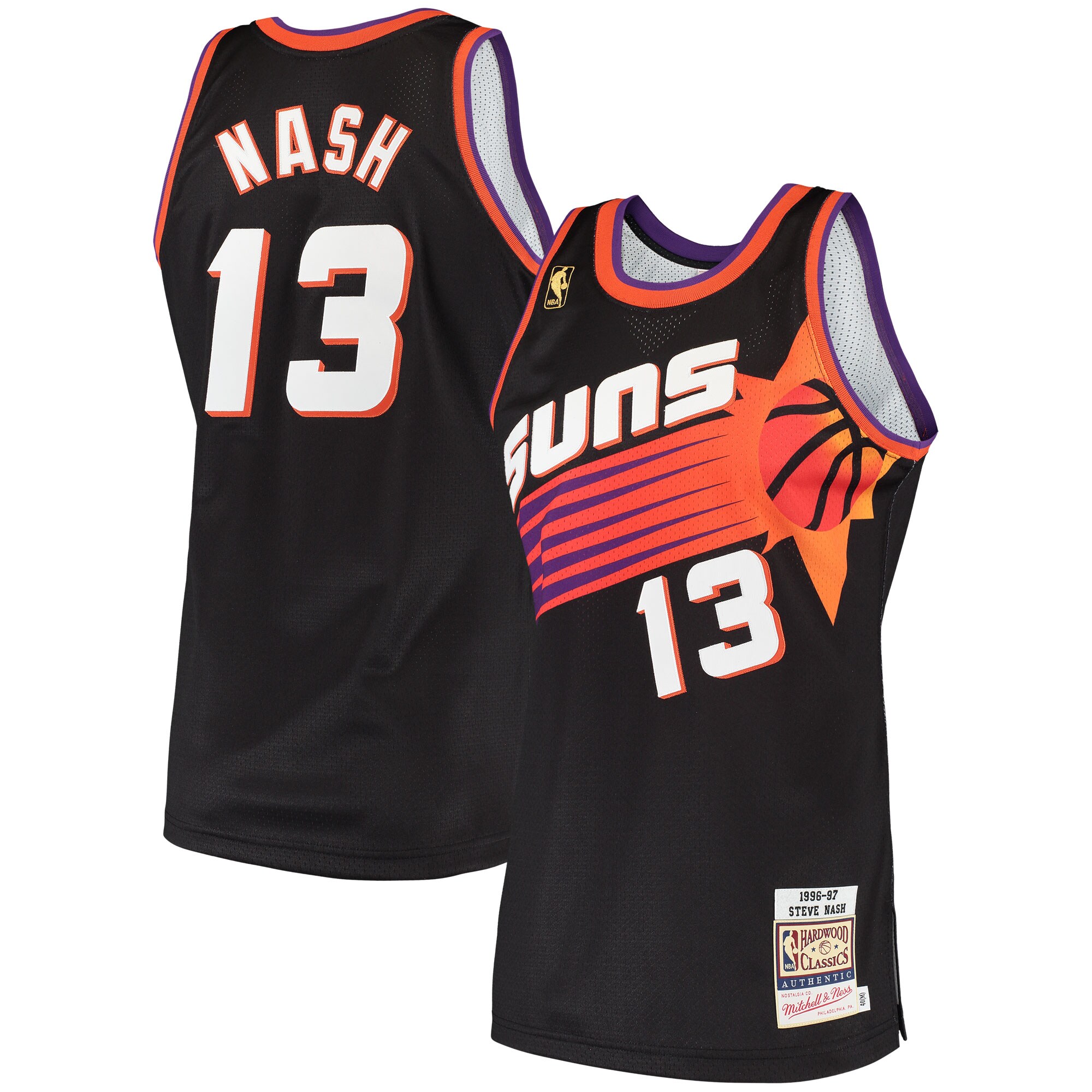Steve Nash Phoenix Suns Mitchell & Ness 1996/97 Hardwood Classics Authentic Jersey - Black