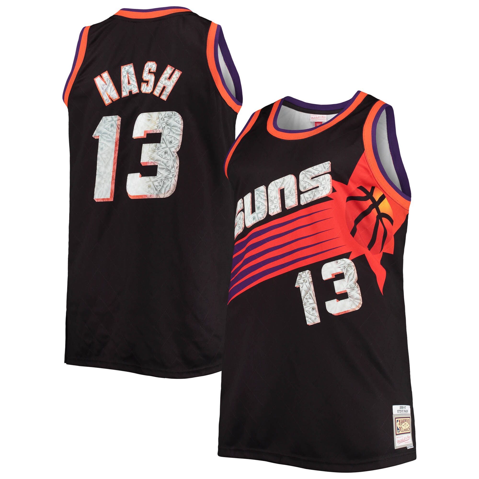 Steve Nash Phoenix Suns Mitchell & Ness Big & Tall 1996/97 Nba 75th Anniversary Diamond Swingman Jersey - Black