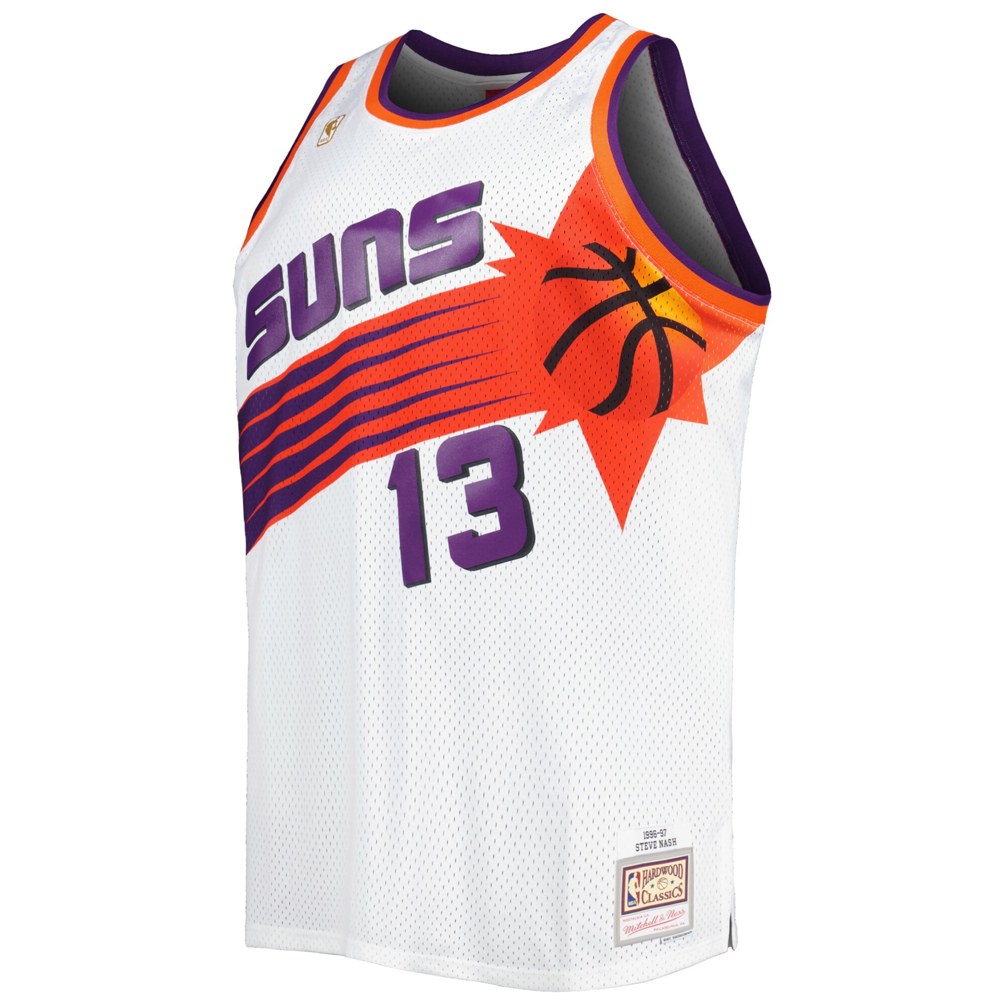 Alternative view of Steve Nash Phoenix Suns Mitchell & Ness Big & Tall Hardwood Classics 1996/97 Swingman Jersey - White