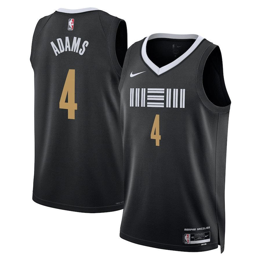 Steven Adams 4 Memphis Grizzlies 2023/24 City Edition Swingman Jersey - Black - JS261 