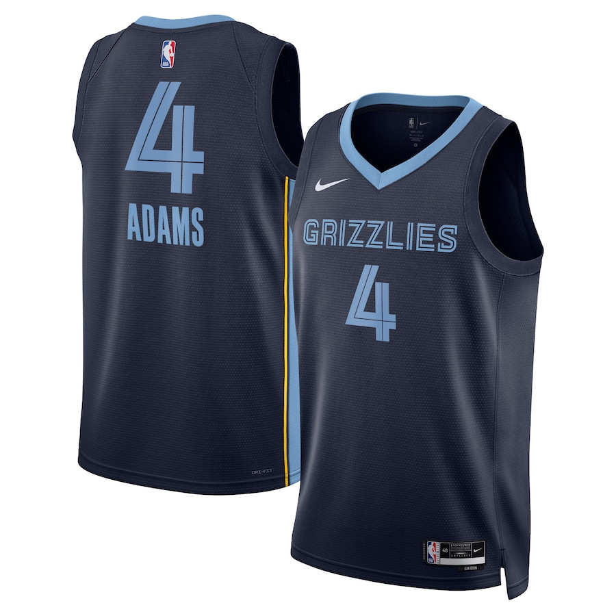 Steven Adams 4 Memphis Grizzlies Unisex Swingman Jersey - Icon Edition - Navy - JS951 