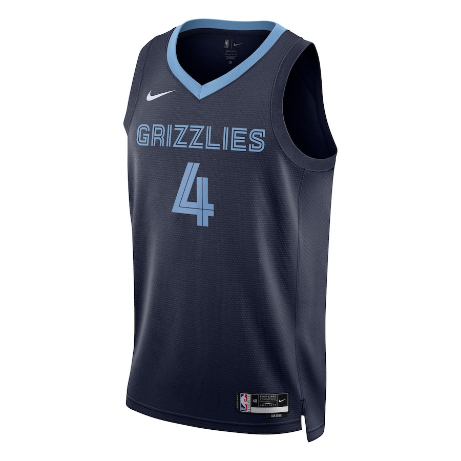 Alternative view of Steven Adams 4 Memphis Grizzlies Unisex Swingman Jersey - Icon Edition - Navy - JS951 