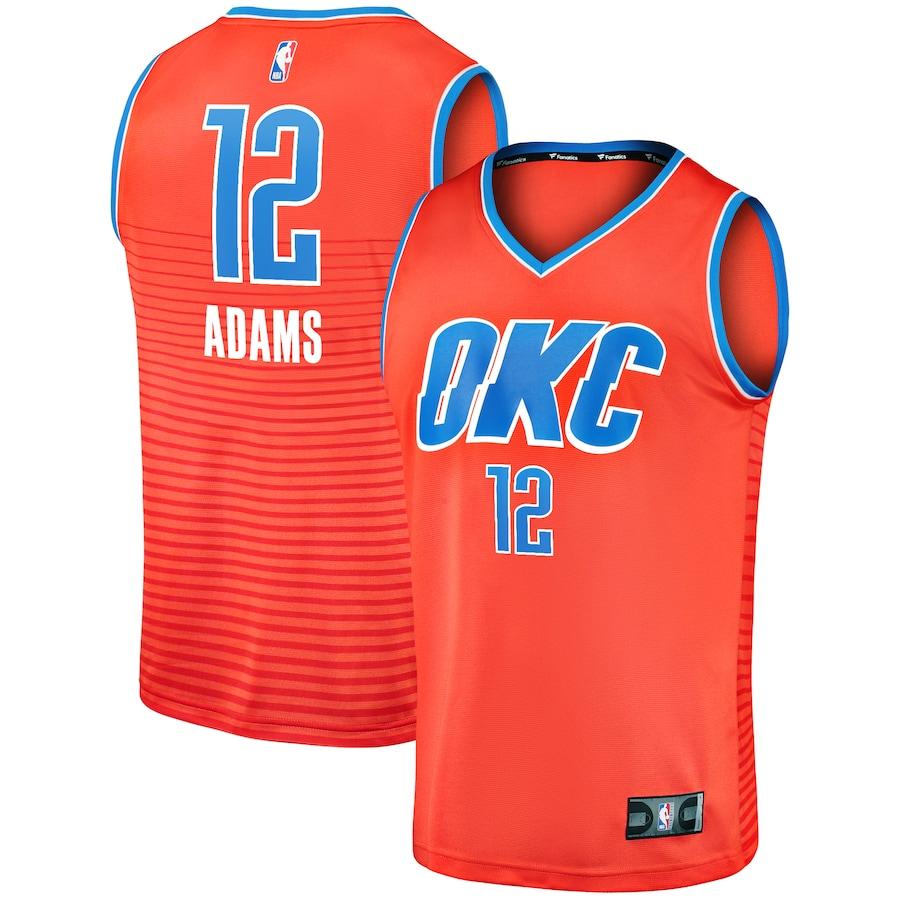 Steven Adams Oklahoma City Thunder Fanatics Branded Fast Break Team Replica Jersey - Statement Edition - Orange