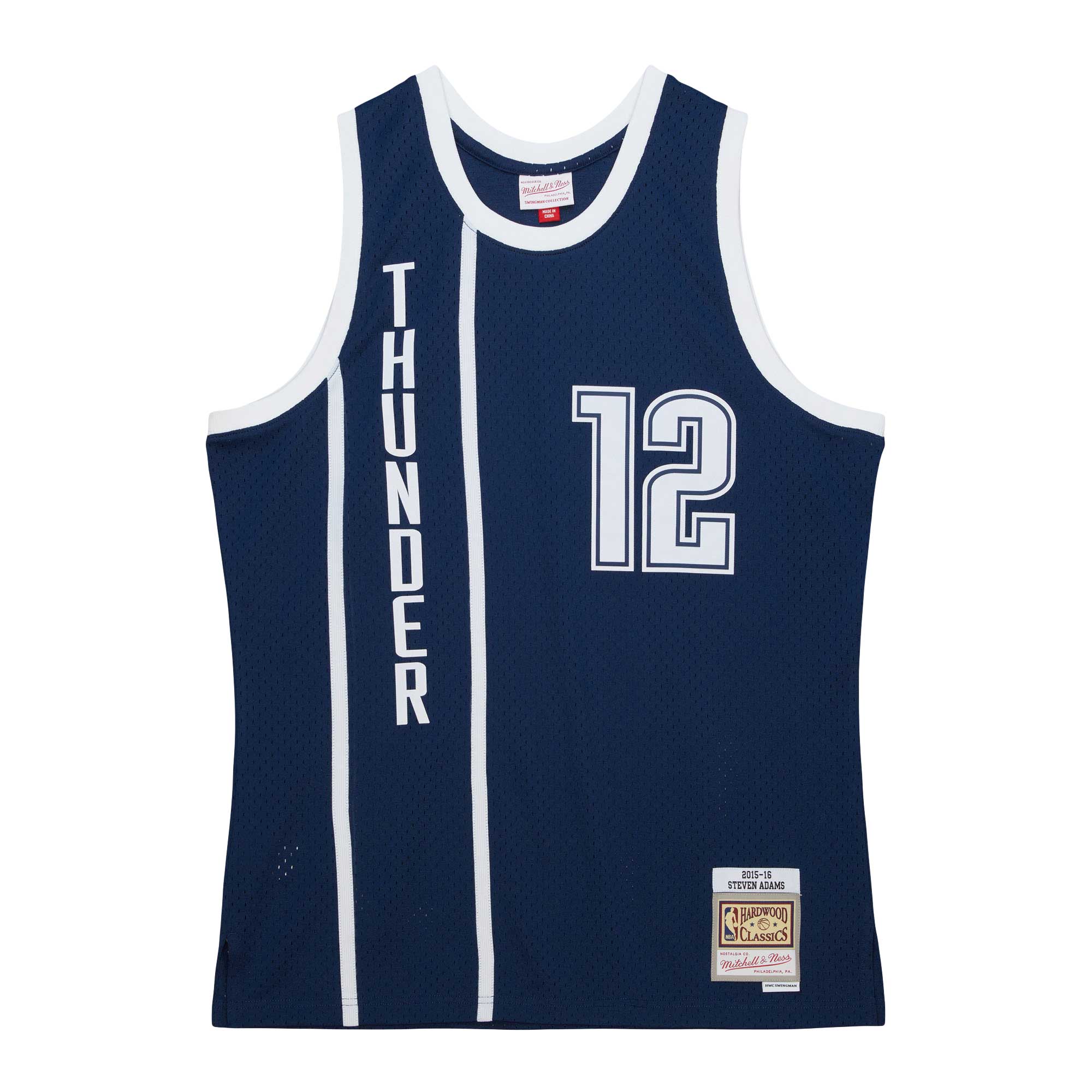 Alternative view of Steven Adams Oklahoma City Thunder Mitchell & Ness  2015/16 Hardwood Classics Alternate Swingman Jersey - Navy