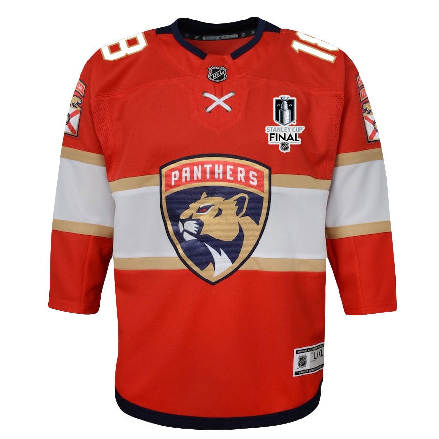Steven Lorentz 18 Florida Panthers 2024 STANLEY CUP Final Youth Home Breakaway Jersey - Red - JS959 