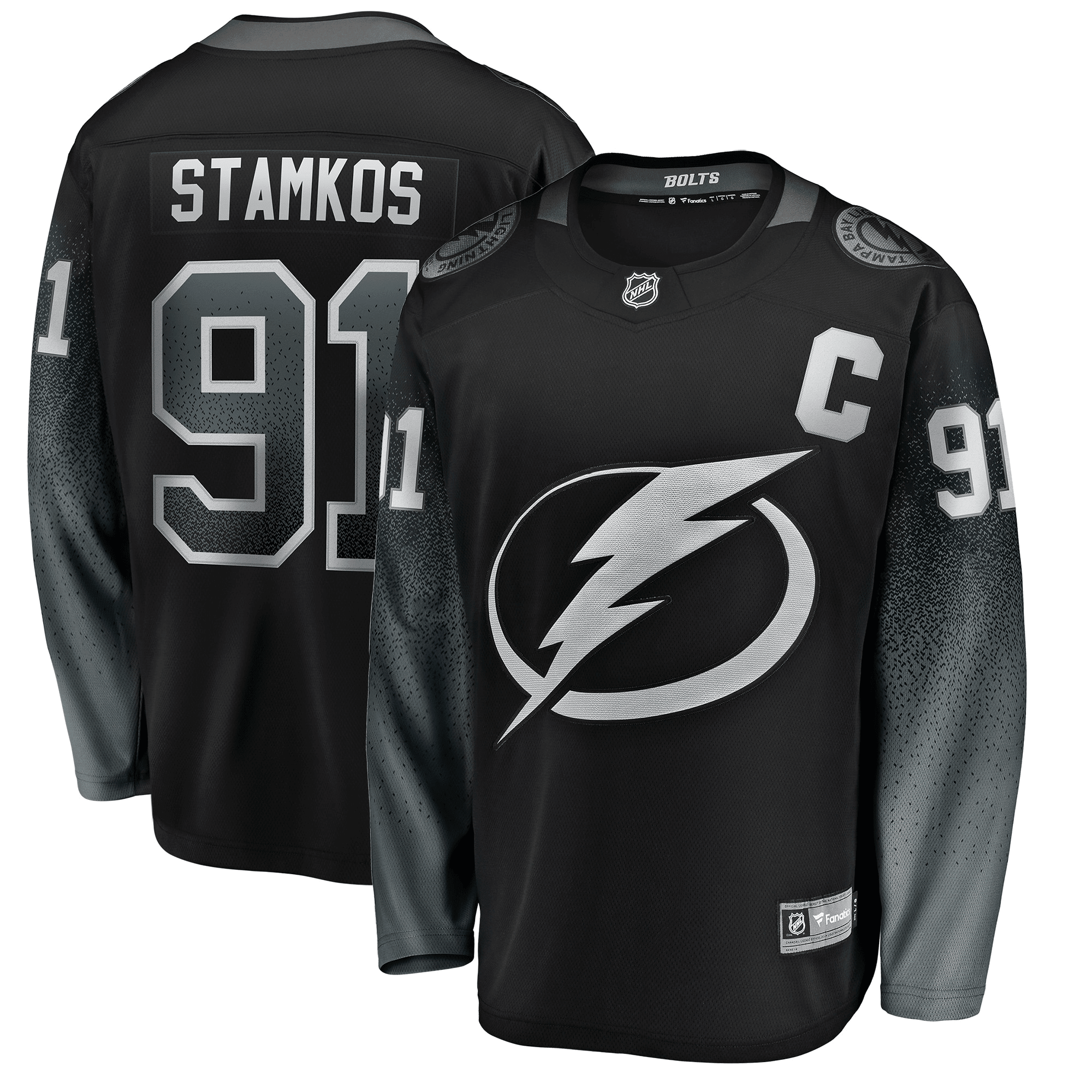Steven Stamkos Tampa Bay Lightning Alternate Breakaway Player Jersey - Black Jersey - JS290 