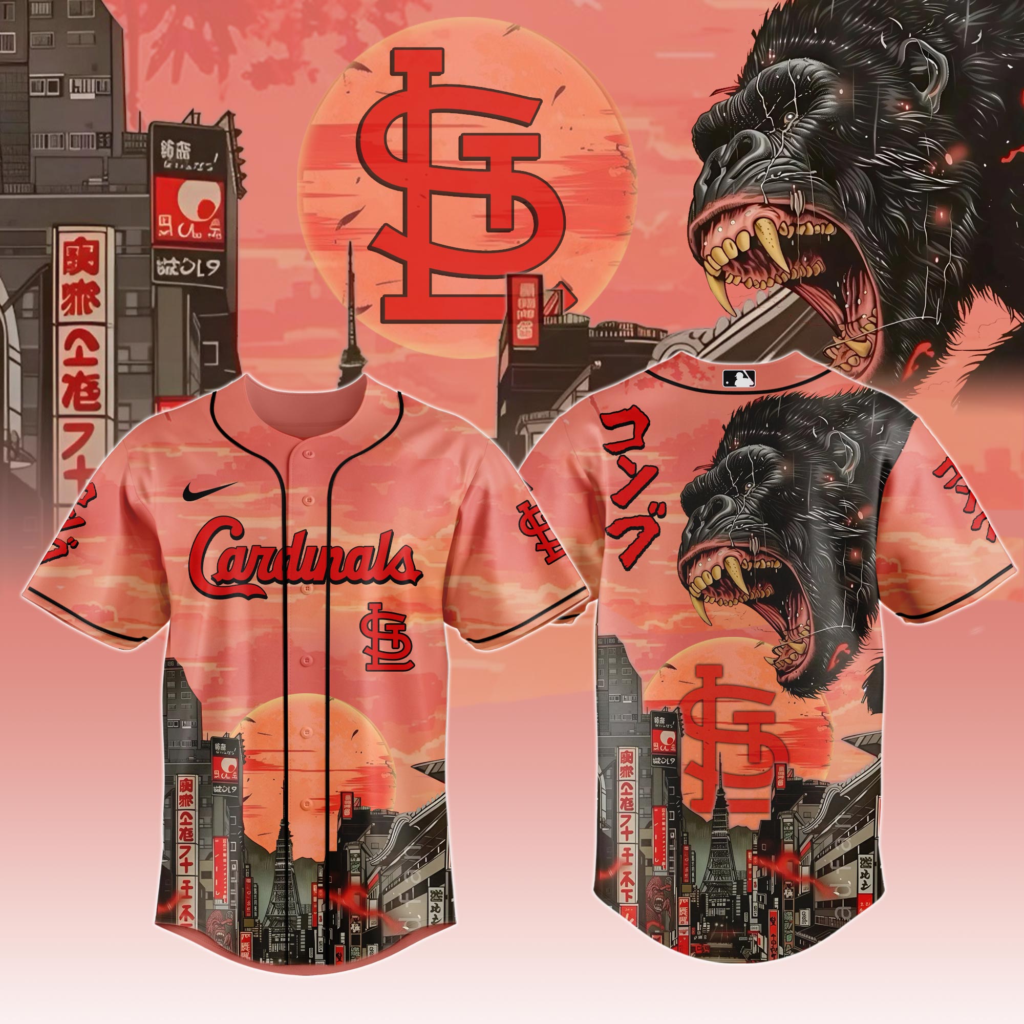 St.louis Cardinals Mlb X Kong Collection 1 Custom Baseball Jersey