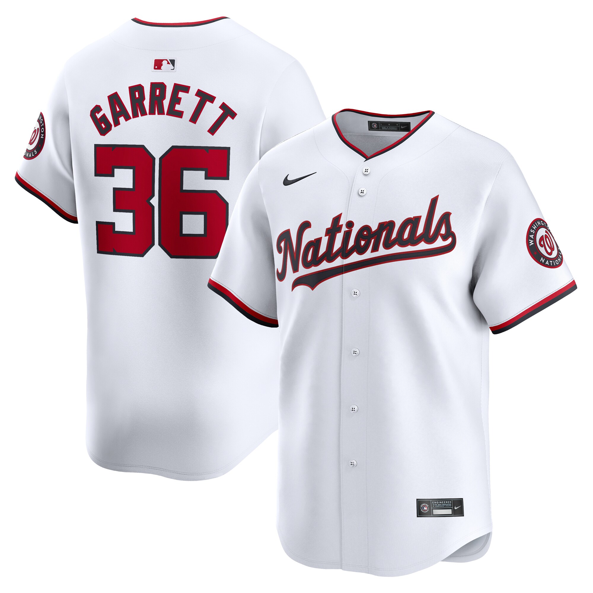 Stone Garrett Washington Nationals Home Limited Player Jersey - White