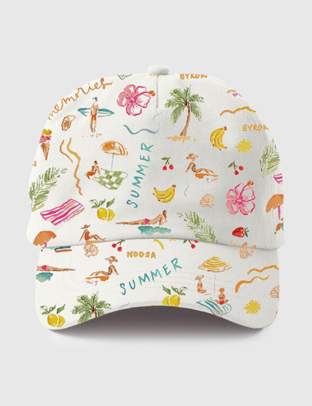 Summer Memories Fruity Cocktails Tropical Trees Sandy Beaches Hat