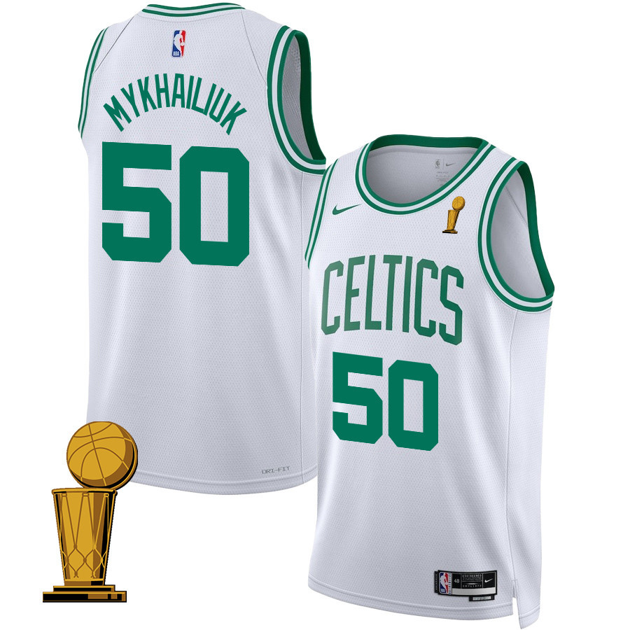 Svi Mykhailiuk 50 Boston Celtics 2024 FINALS CHAMPIONS Swingman Jersey - Association Edition - White - JS838