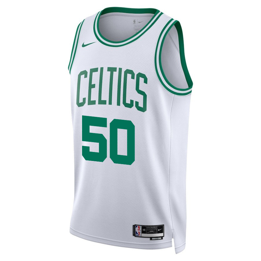 Alternative view of Svi Mykhailiuk 50 Boston Celtics 2024 FINALS PATCH Swingman Jersey - Association Edition - White - JS349