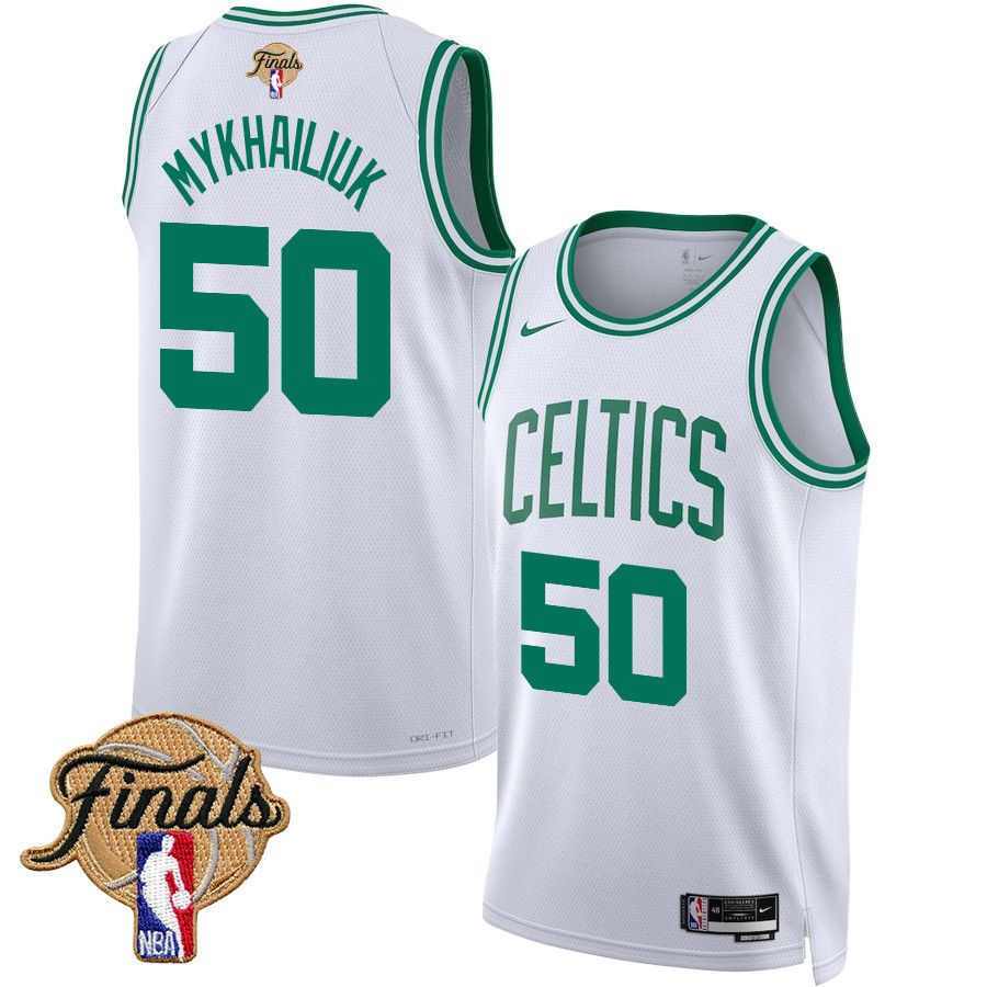 Svi Mykhailiuk 50 Boston Celtics 2024 FINALS PATCH Swingman Jersey - Association Edition - White - JS349