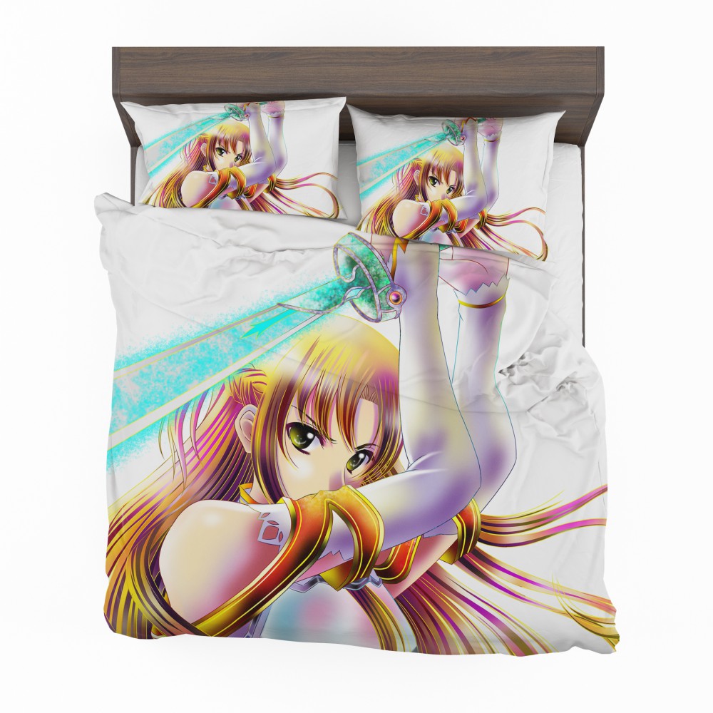 Alternative view of Sword Art Anime Girl Bedding Set - Custom Bedding Set