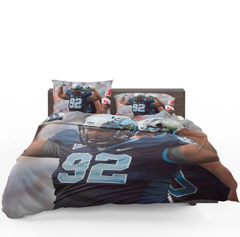 Alternative view of Sylvester Williams North Carolina Detroit Lions Nfl Bedding Set - Custom Bedding Set