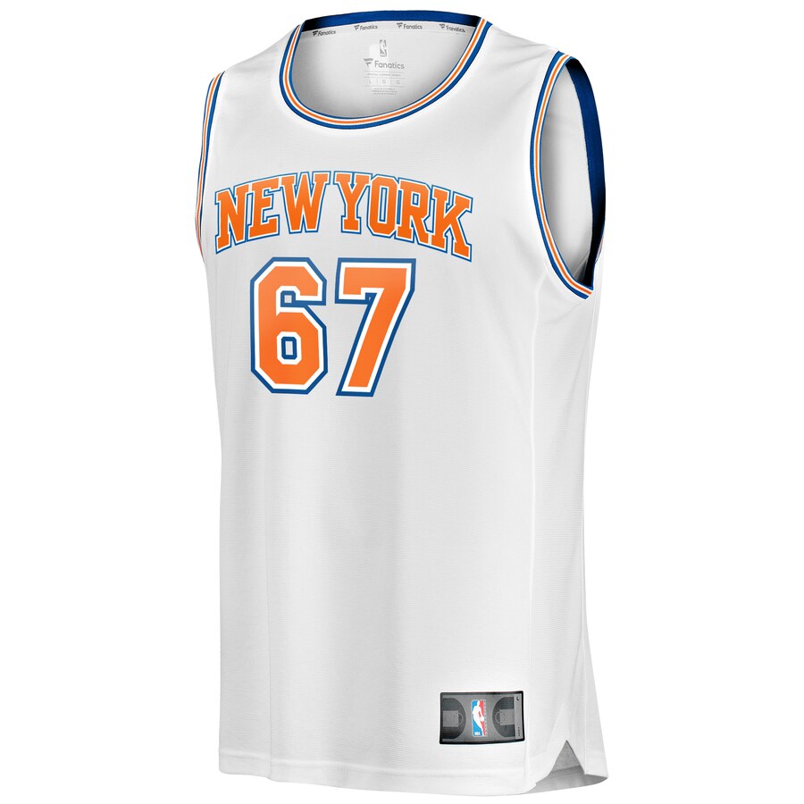 Alternative view of Taj Gibson New York Knicks Fanatics Branded Youth Fast Break Replica Player Jersey - Statement Edition - White