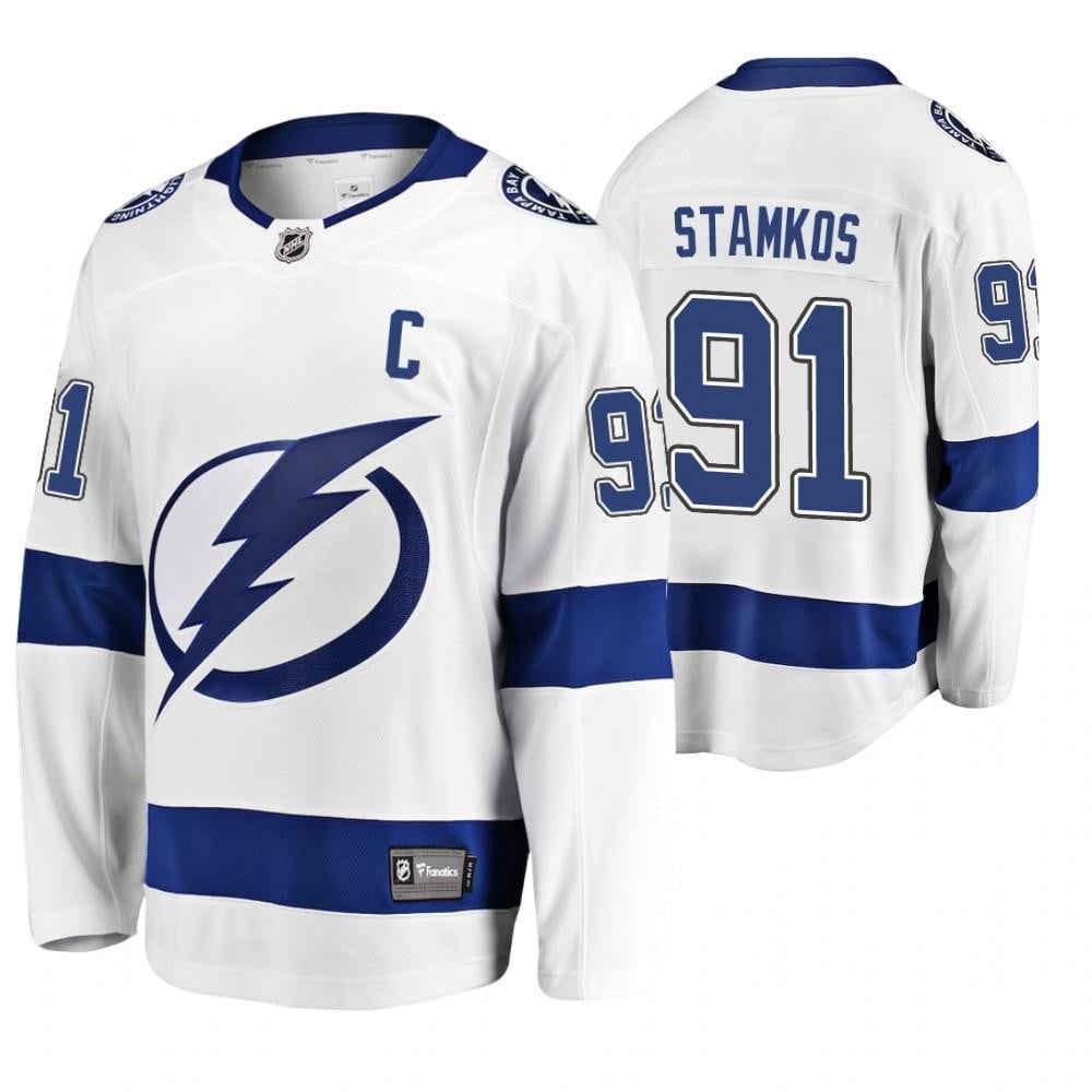 Tampa Bay Lightning Steven Stamkos 91 Breakaway White-blue Jersey Jersey - JS385 