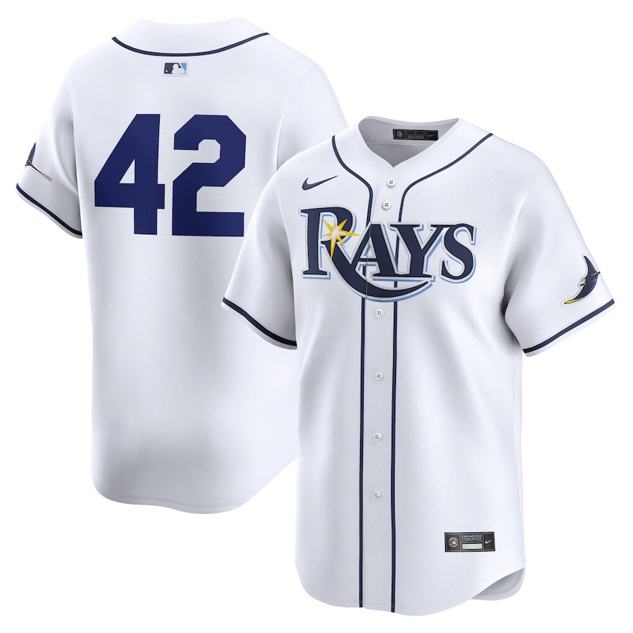 Tampa Bay Rays 2024 Jackie Robinson Day Home Men Limited Jersey - White - JS338 