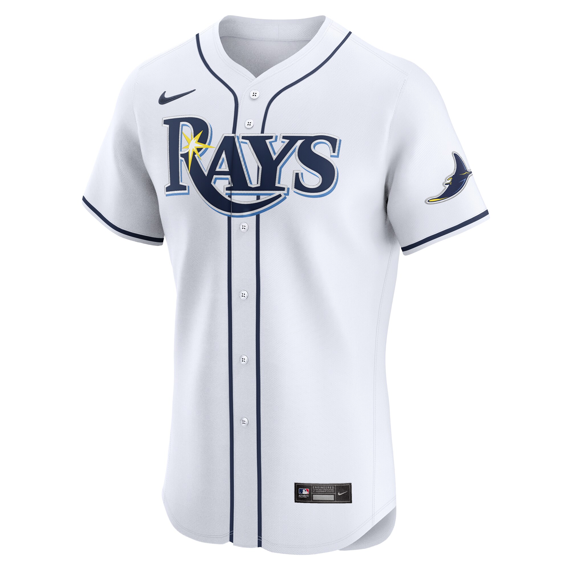Alternative view of Tampa Bay Rays Home Elite Custom Jersey - White