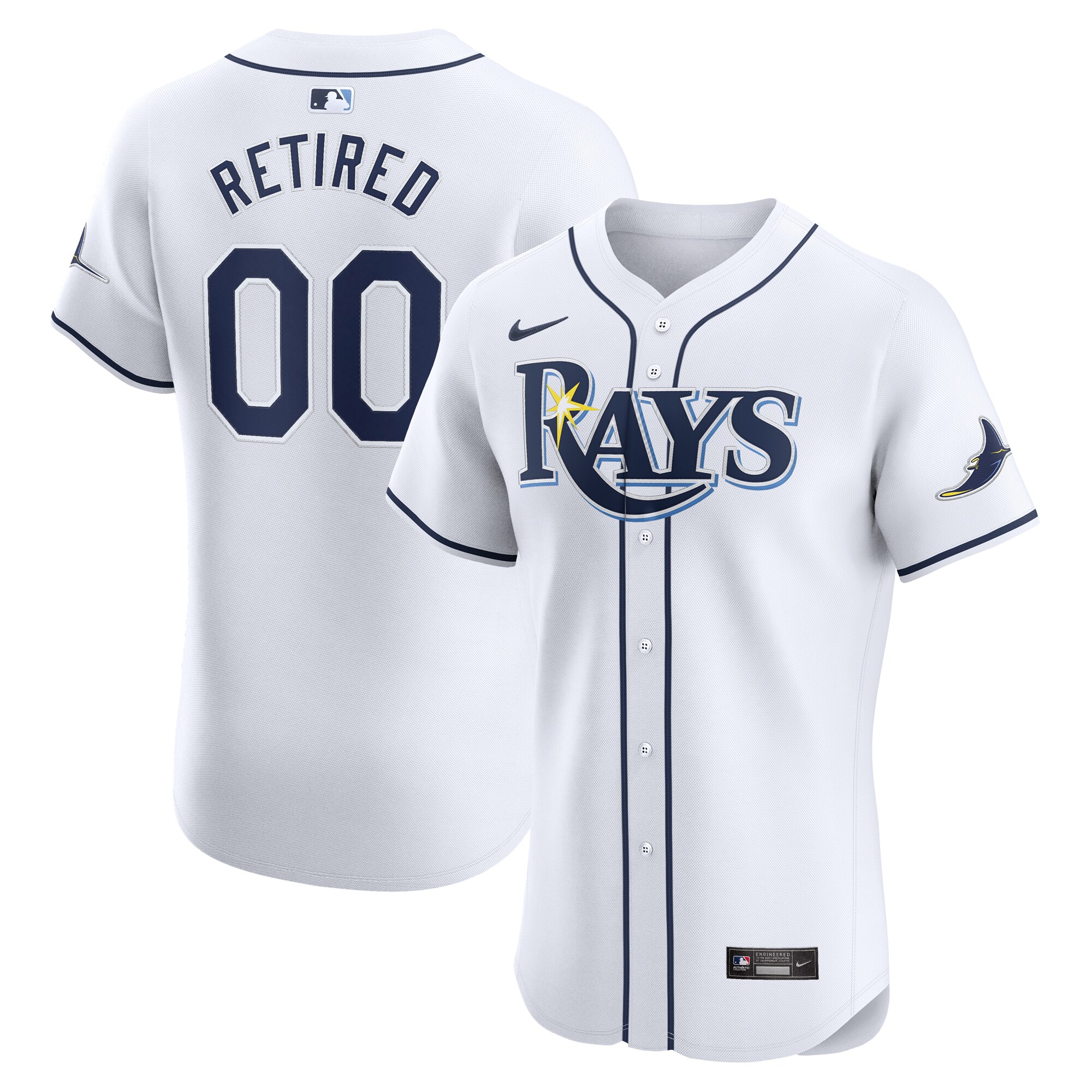 Tampa Bay Rays Home Elite Pick-a-player Retired Roster Jersey - White