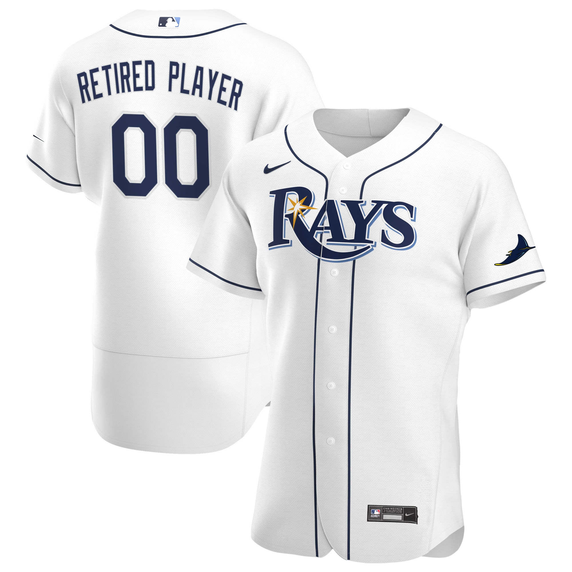 Tampa Bay Rays Home Pick-a-player Retired Roster Authentic Jersey - White