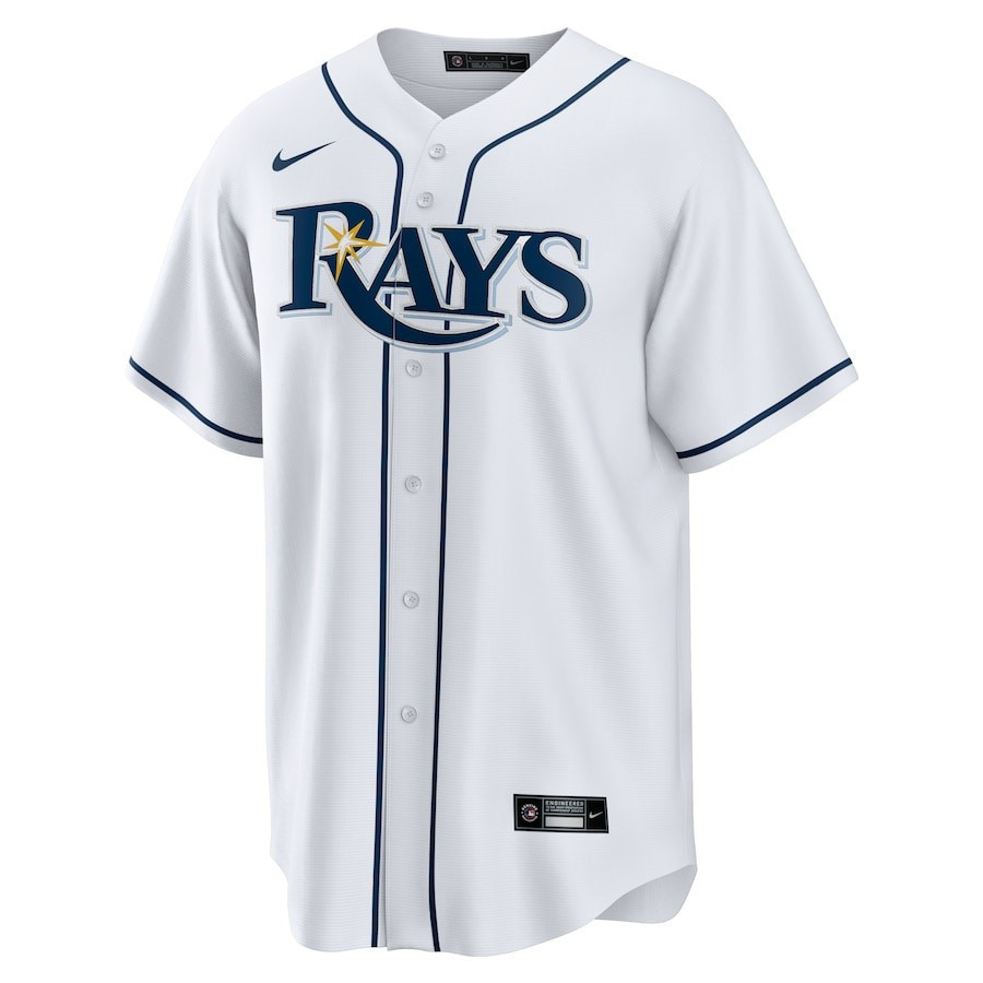Alternative view of Tampa Bay Rays Home Team Men Jersey - White - JS631 