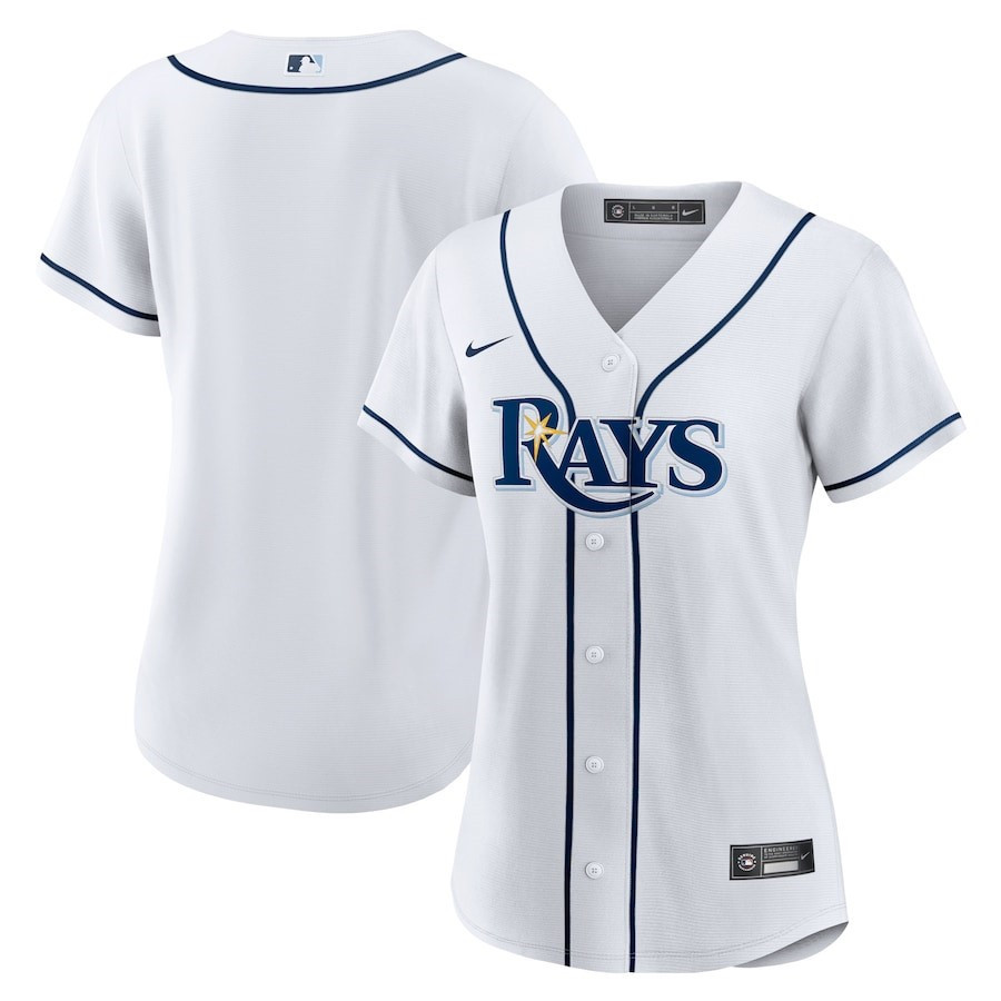 Tampa Bay Rays Women's Home Blank Jersey - White - JS989 