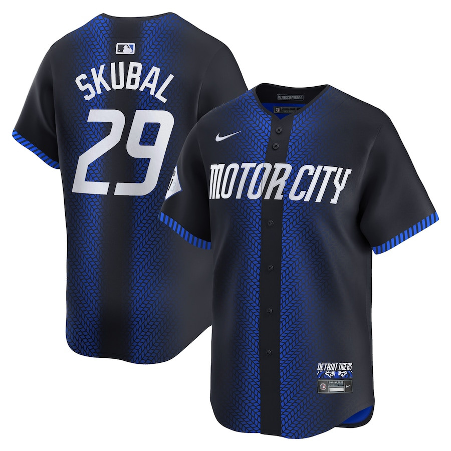 Tarik Skubal 29 Detroit Tigers 2024 City Connect Limited Men Jersey - Navy