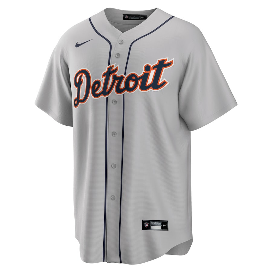 Alternative view of Tarik Skubal 29 Detroit Tigers Road Men Jersey - Gray