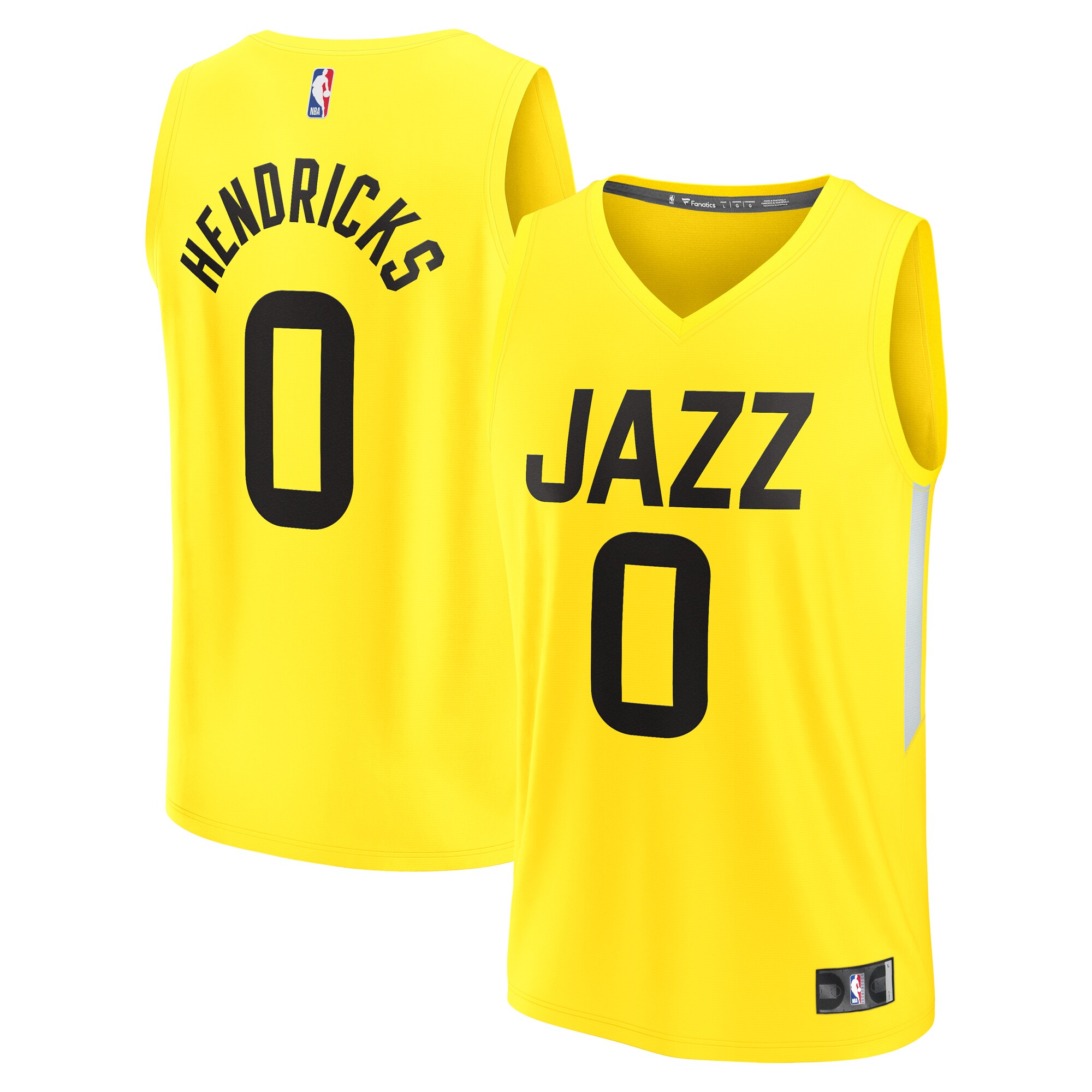 Taylor Hendricks Utah Jazz Fanatics Fast Break Replica Jersey - Icon Edition - Yellow